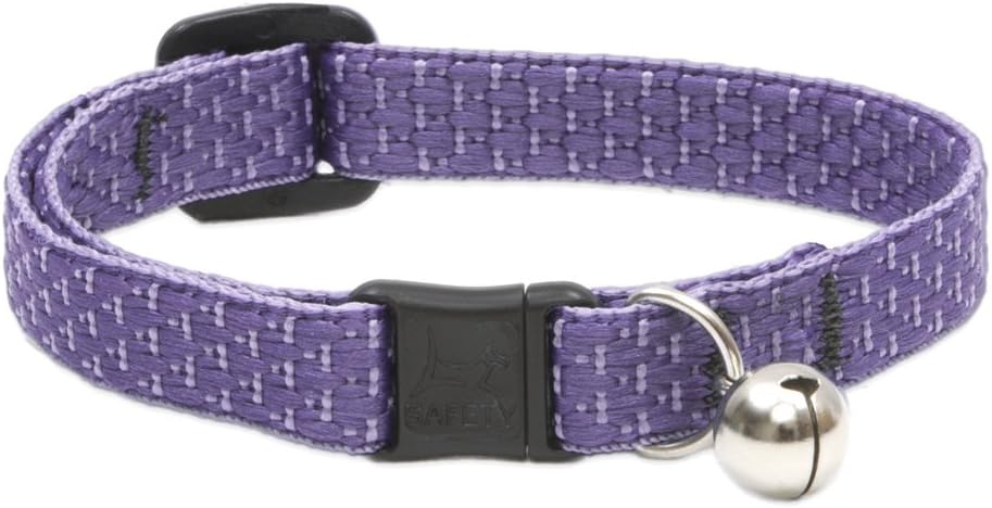 Eco Friendly Safety Breakaway Cat Collar with Bell Charm, Lilac Tone
