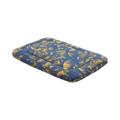 Compact Travel Dog Crate Mat and Outdoor Camping Bed Deep Jungle Fabric