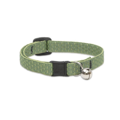 Adjustable Breakaway Safety Cat Collar with Bell, Moss Green 8-12 Inch