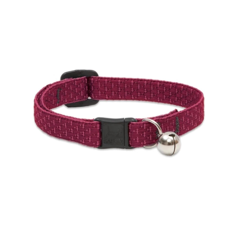 Adjustable Breakaway Safety Cat Collar with Bell for Indoor Cats, Berry