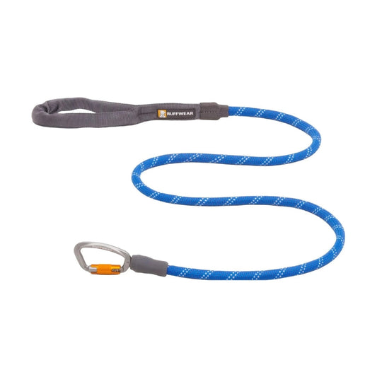 Heavy Duty Rope Dog Leash with Locking Carabiner Clip, Blue Pool Color